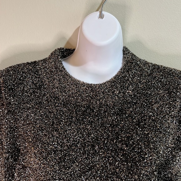 Kate Spade textured Metallic holiday top size Large - Picture 4 of 7